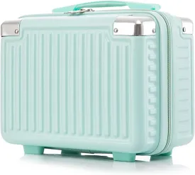 14inch Multifunctional Lady's Cosmetic for Case Travel Hand Luggage Portable Carrying Makeup Bag Suitcase, Green 14inch Multifunctional Lady's Cosmetic for Case Travel Hand Luggage Portable Carrying Makeup Bag Suitcase, Green