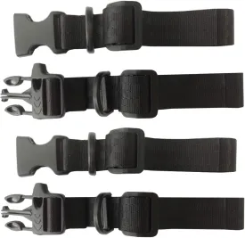 2 -Pack Backpack Chest Strap Adjustable Sternum Strap with Emergency Whistle Buckle for Camping Hiking Jogging(Black)