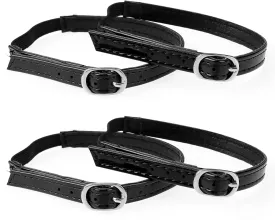 2 Pairs Shoe Straps,Detachable Ankle Straps,Adjustable PU Leather Shoes Belt Band for Women Girls Holding Loose Heels