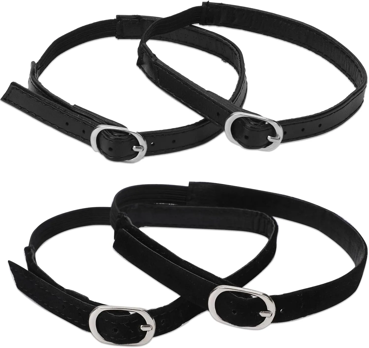 2 Pairs Shoe Straps,Detachable Ankle Straps,Adjustable PU Leather Shoes Belt Band for Women Girls Holding Loose Heels
