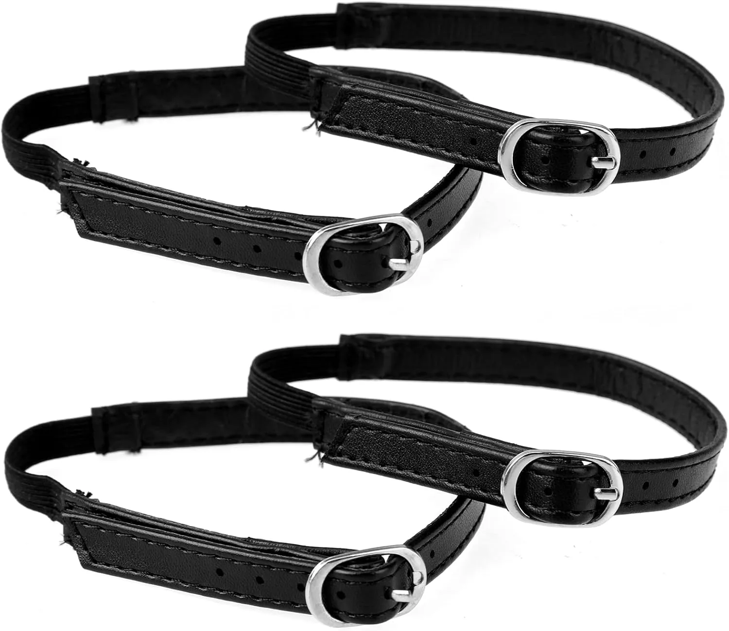 2 Pairs Shoe Straps,Detachable Ankle Straps,Adjustable PU Leather Shoes Belt Band for Women Girls Holding Loose Heels