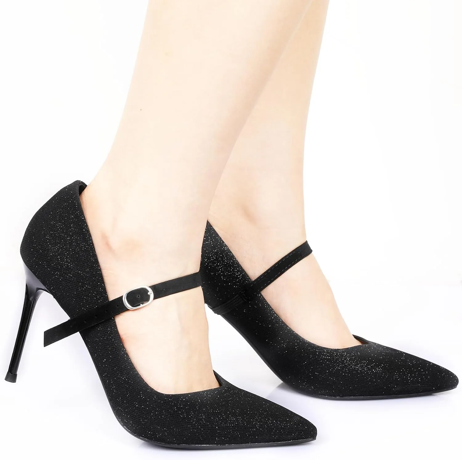 2 Pairs Shoe Straps,Detachable Ankle Straps,Adjustable PU Leather Shoes Belt Band for Women Girls Holding Loose Heels