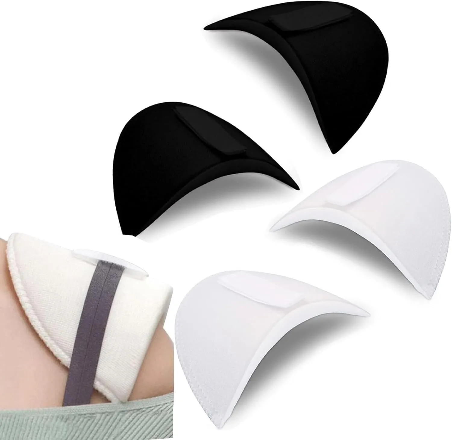 2 Pairs Shoulder Pads for Women Clothing, Womens Shoulder Pads, Bra Shoulder Strap Cushion, Shoulder Pads Sewing Set-in Shoulder Pads Foam Pads, Women Shoulder Pads for Jacket Blazer T-Shirt