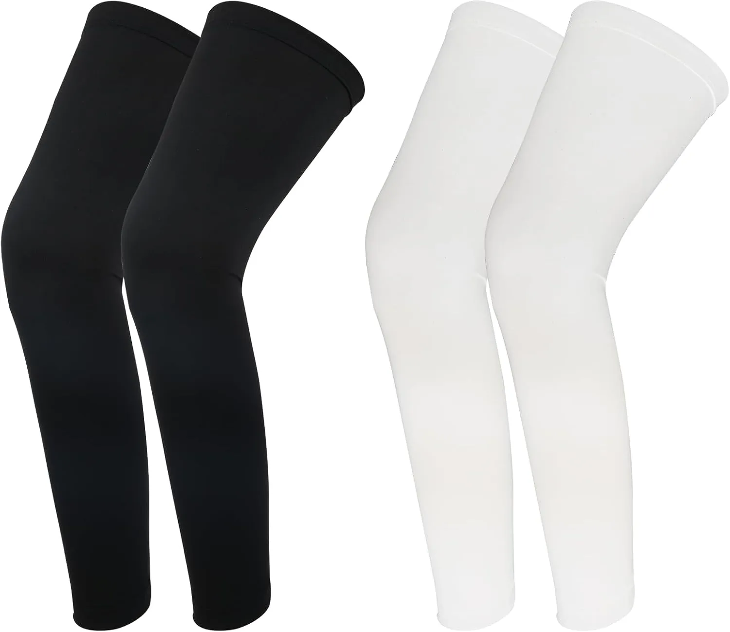 2 Pcs Leg Compression Sleeves for Men Women, Compression Leg Sleeve, Full Leg Sports Compression Sleeve, Compression Leg Sleeves Basketball, Compression Long Knee Sleeve for Running, Cycling, Football