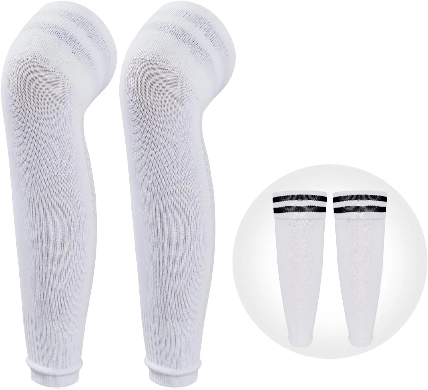 2Pairs Soccer Socks Soccer Leg Sleeves Socks Athletic Socks Football Baseball Softball