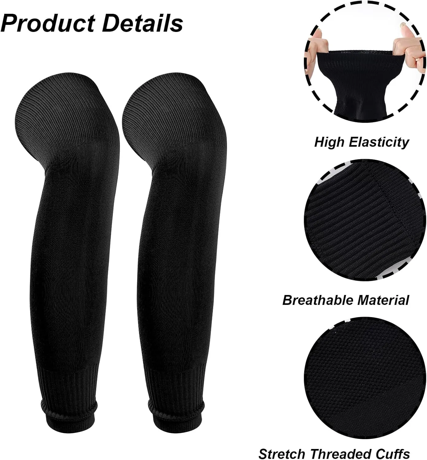 2Pairs Soccer Socks Soccer Leg Sleeves Socks Athletic Socks Football Baseball Softball