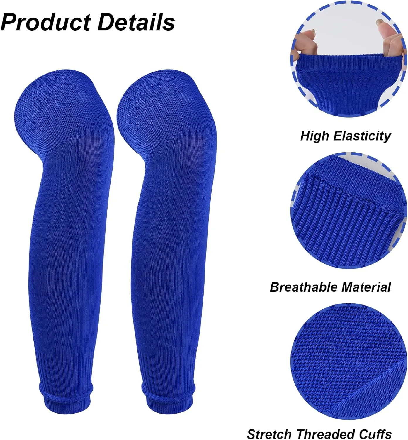 2Pairs Soccer Socks Soccer Leg Sleeves Socks Athletic Socks Football Baseball Softball