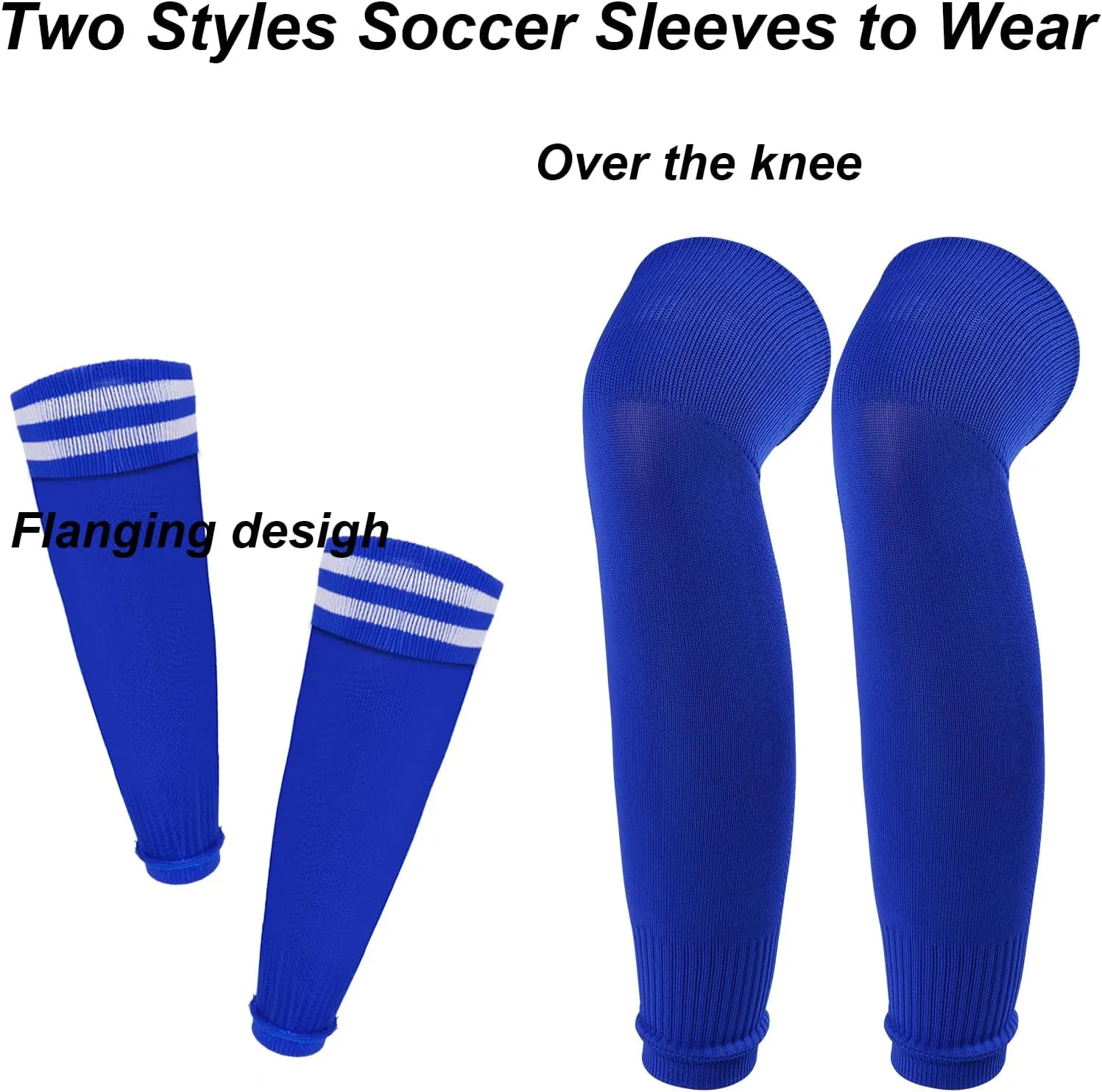 2Pairs Soccer Socks Soccer Leg Sleeves Socks Athletic Socks Football Baseball Softball