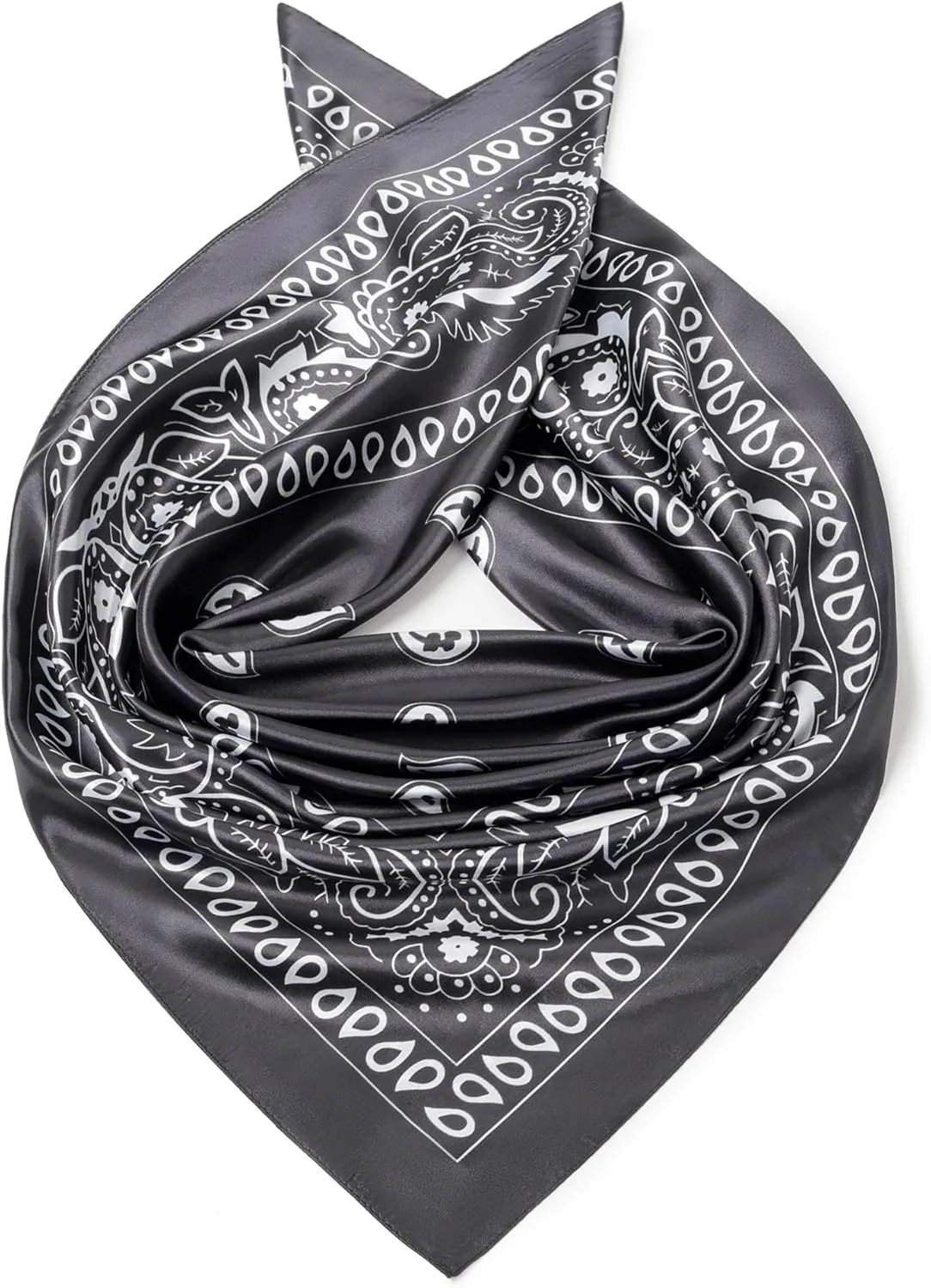 35" Men's Cowboy Scarf - Oversized Western Bandana Neckwear, Large Square Scarf with Gift Packaging