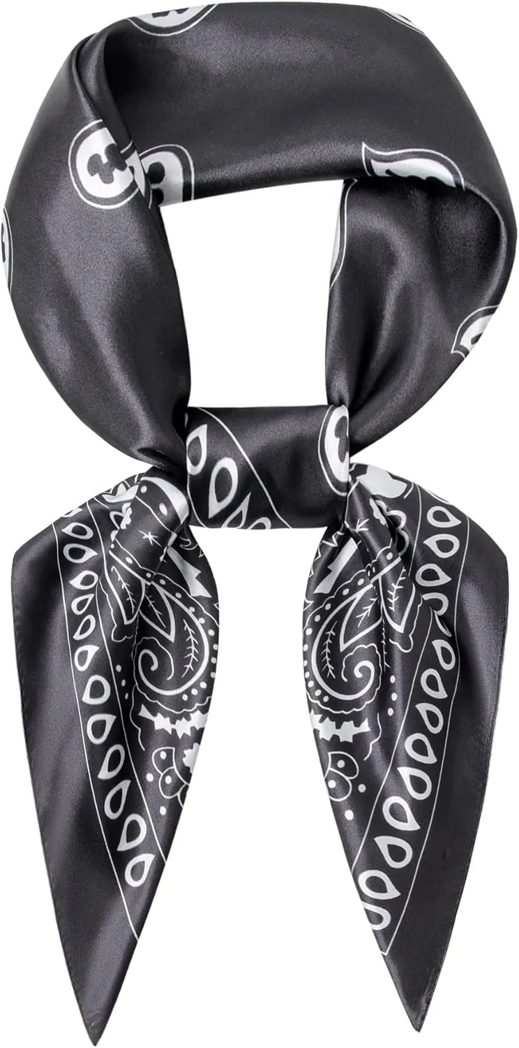35" Men's Cowboy Scarf - Oversized Western Bandana Neckwear, Large Square Scarf with Gift Packaging