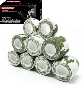 9 Rolls Self Adhesive Wrap Athletic Tape Gauze, Breathable Elastic Cohesive Bandage for Sports Injury & Pet (7 Pcs 2" x 5 Yards   2 Pcs 1" X 5 Yards) (Snow Camo) 9 Rolls Self Adhesive Wrap Athletic Tape Gauze, Breathable Elastic Cohesive Bandage for Sports Injury & Pet (7 Pcs 2" x 5 Yards   2 Pcs 1" X 5 Yards) (Snow Camo)