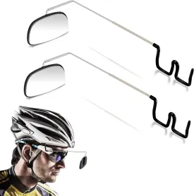 Accmor 2pcs Bike Eyeglass Mirror, 360 Degree Adjustable Bicycle Cycling Rear View Wide Angle Mirror, Riding Accessories Accmor 2pcs Bike Eyeglass Mirror, 360 Degree Adjustable Bicycle Cycling Rear View Wide Angle Mirror, Riding Accessories