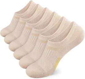 Airacker No Show Socks Womens Athletic Cushioned Low Cut Sports Running Ankle Socks for Women 6 Pairs