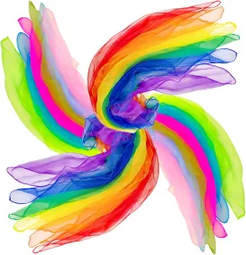 AIVIAI Dance Scarves, 12 Colors 24 PCS Juggling Scarves for Kids Play Dancing Music Scarfs Colorful Silk Actives Scarves for Toddlers Children Movement