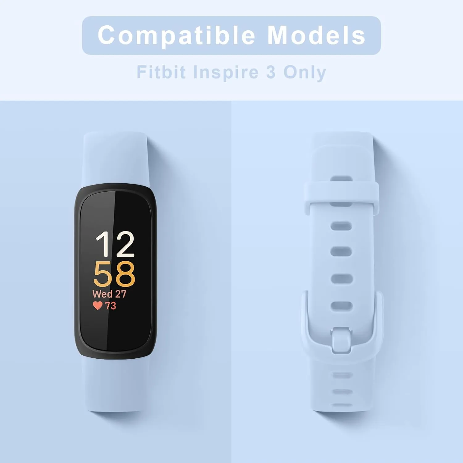 AK Band Compatible with Fitbit Inspire 3 Bands for Women Men, Adjustable Replacement Sport Wristbands Straps for Fitbit Inspire 3 Fitness Tracker