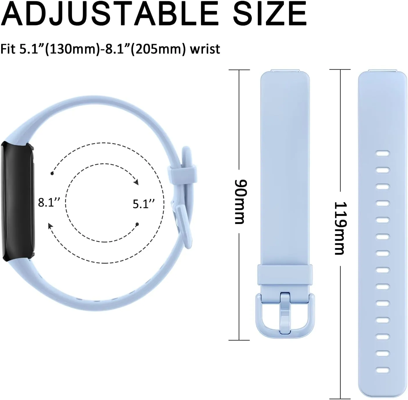 AK Band Compatible with Fitbit Inspire 3 Bands for Women Men, Adjustable Replacement Sport Wristbands Straps for Fitbit Inspire 3 Fitness Tracker