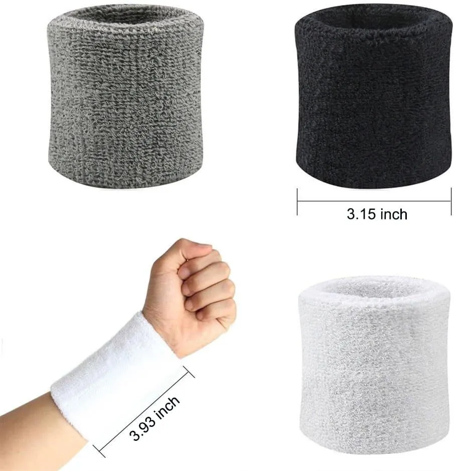 Athletic Moisture Wicking Sweatband Headband Wristband for Men Women Sports