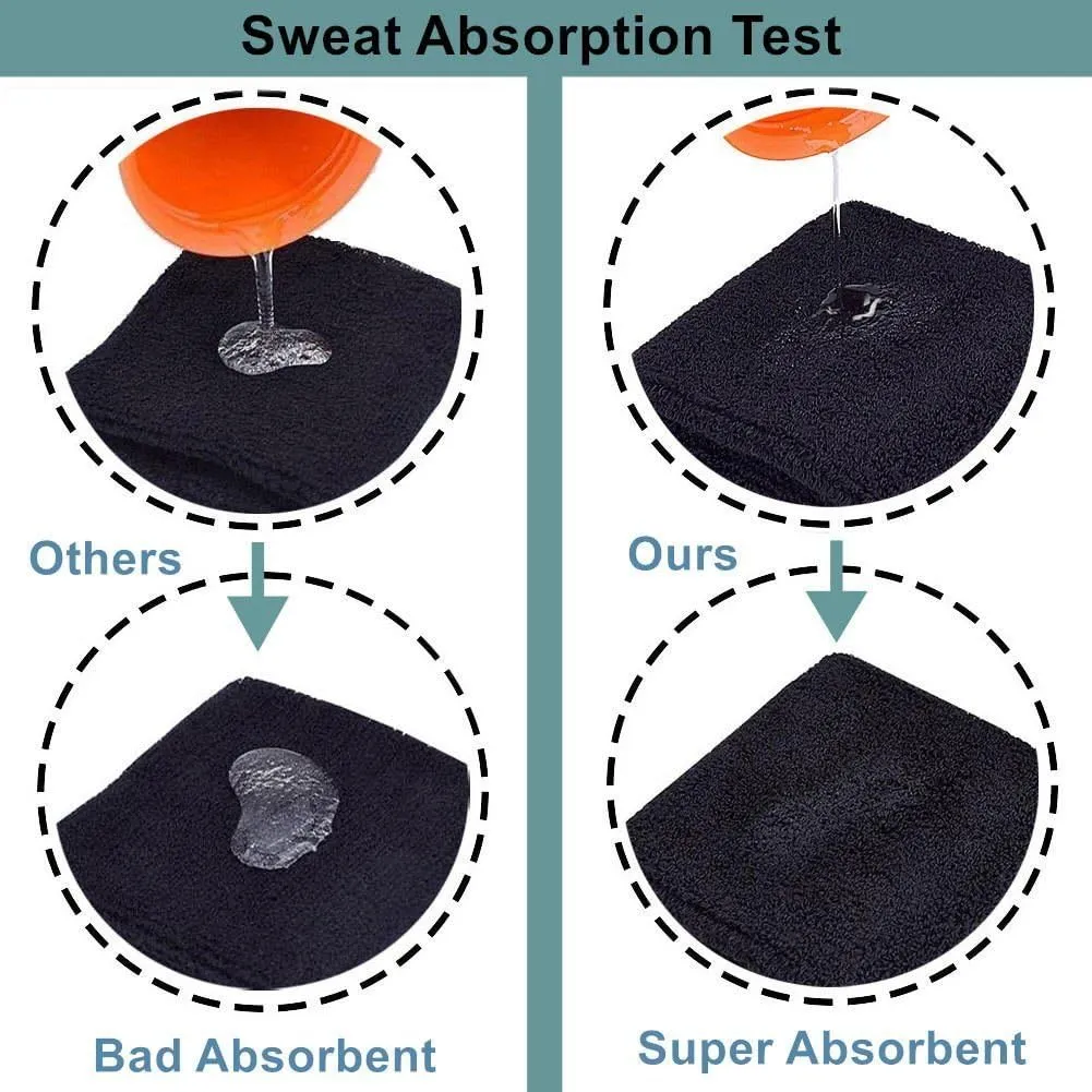 Athletic Moisture Wicking Sweatband Headband Wristband for Men Women Sports