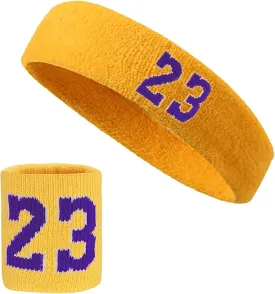 Basketball Wristbands Sweatbands Kit Sweat Bands Sweat Absorbing Head Band for Party Accessories