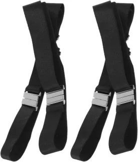BESPORTBLE 4pcs Garters Straps Leg Garters Leg Straps Clips Elastic Elastic Party Zinc Alloy Black