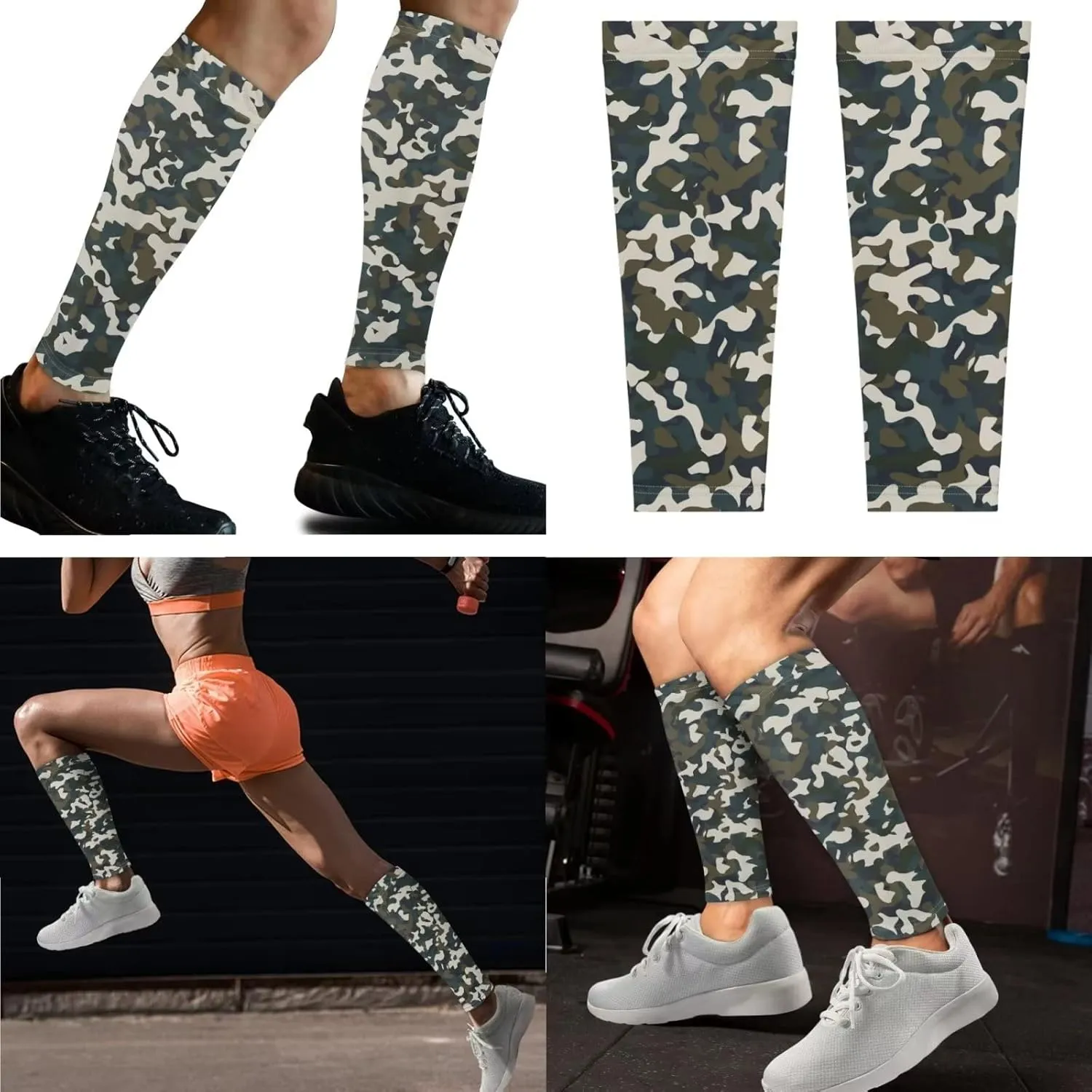 Binienty Adults Running Leg Compression Sleeves Shin Splint Calf Compression Sleeve Men and Women