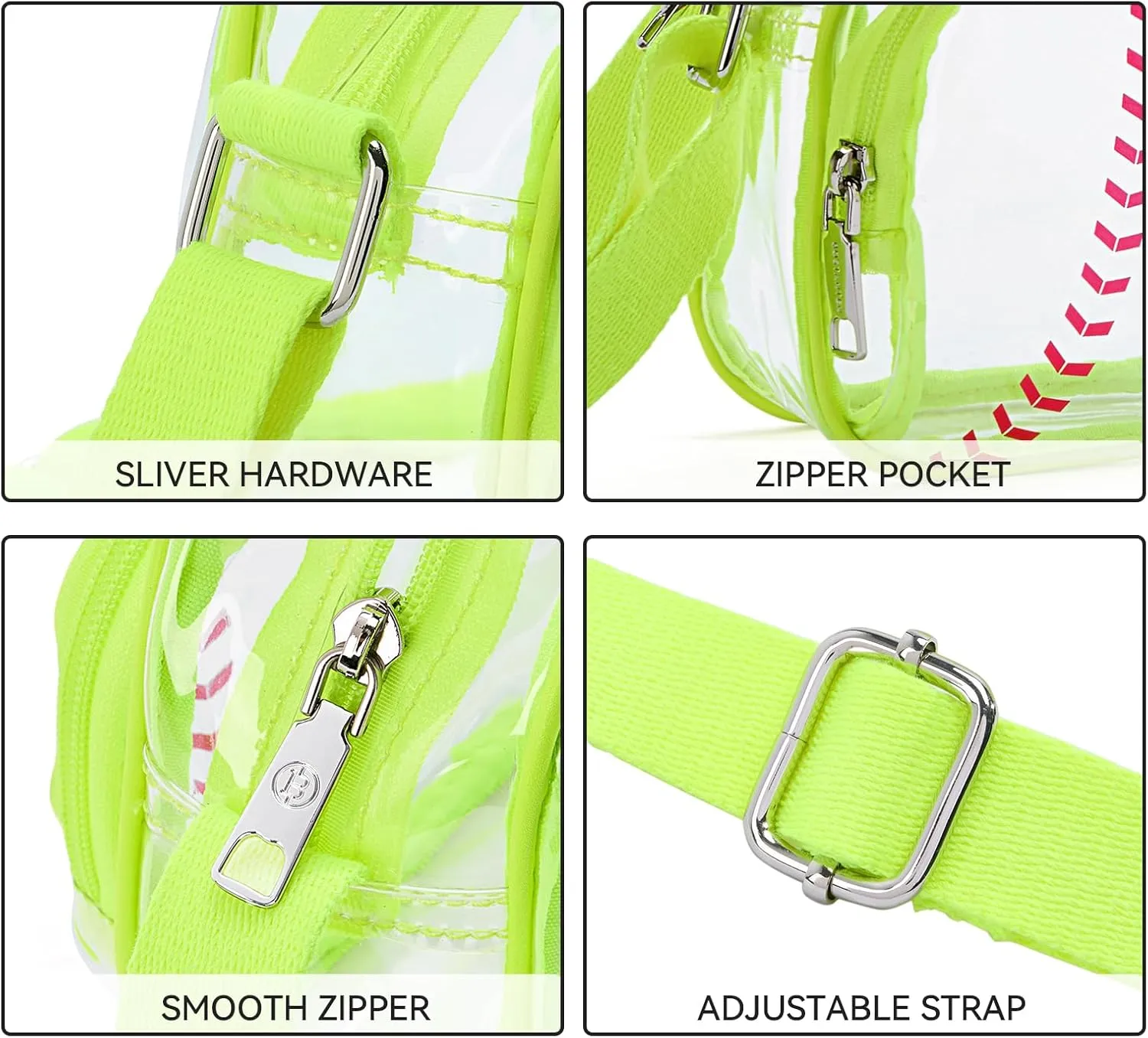 BOSTANTEN Baseball Crossbody Purses for Sport Mom Small Shoulder Bag Vegan Leather Women Handbags for Events