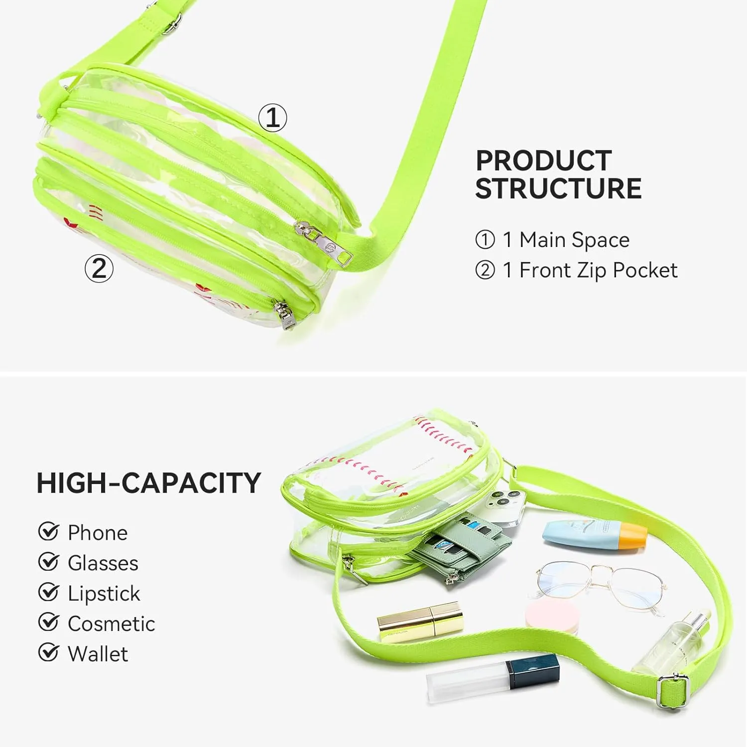 BOSTANTEN Baseball Crossbody Purses for Sport Mom Small Shoulder Bag Vegan Leather Women Handbags for Events