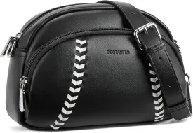 BOSTANTEN Baseball Crossbody Purses for Sport Mom Small Shoulder Bag Vegan Leather Women Handbags for Events