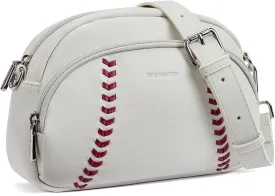 BOSTANTEN Baseball Crossbody Purses for Sport Mom Small Shoulder Bag Vegan Leather Women Handbags for Events