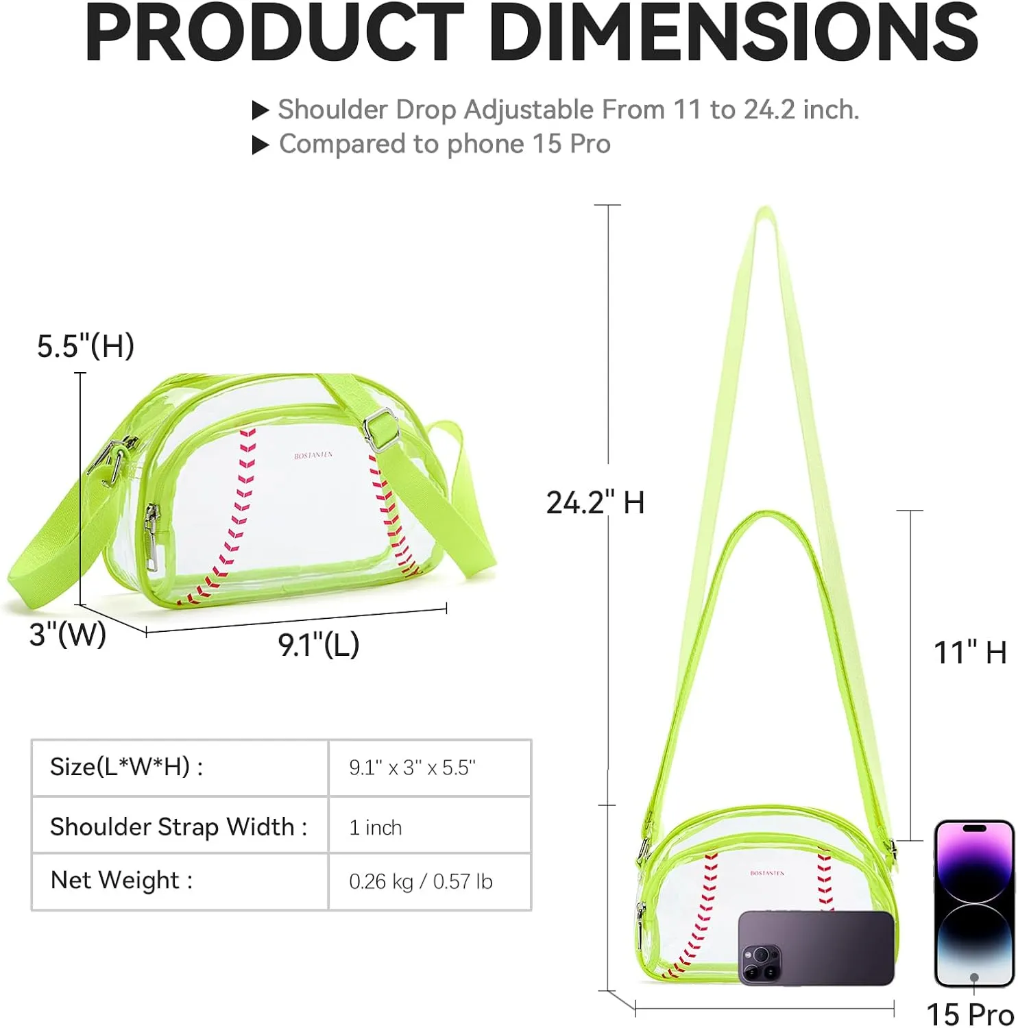 BOSTANTEN Baseball Crossbody Purses for Sport Mom Small Shoulder Bag Vegan Leather Women Handbags for Events