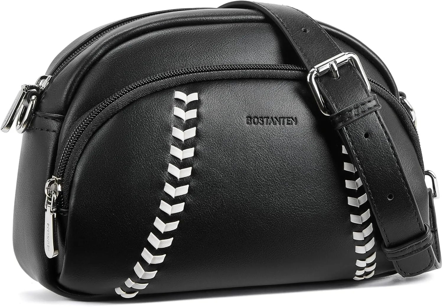 BOSTANTEN Baseball Crossbody Purses for Sport Mom Small Shoulder Bag Vegan Leather Women Handbags for Events