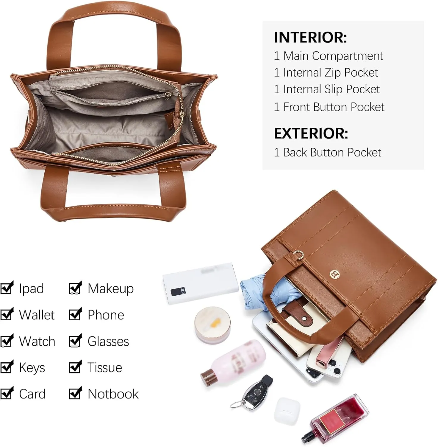BOSTANTEN Small Tote Bag for Women Crossbody Trendy Purses Vegan Leather Satchel Handbags with Shoulder Strap