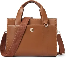 BOSTANTEN Small Tote Bag for Women Crossbody Trendy Purses Vegan Leather Satchel Handbags with Shoulder Strap