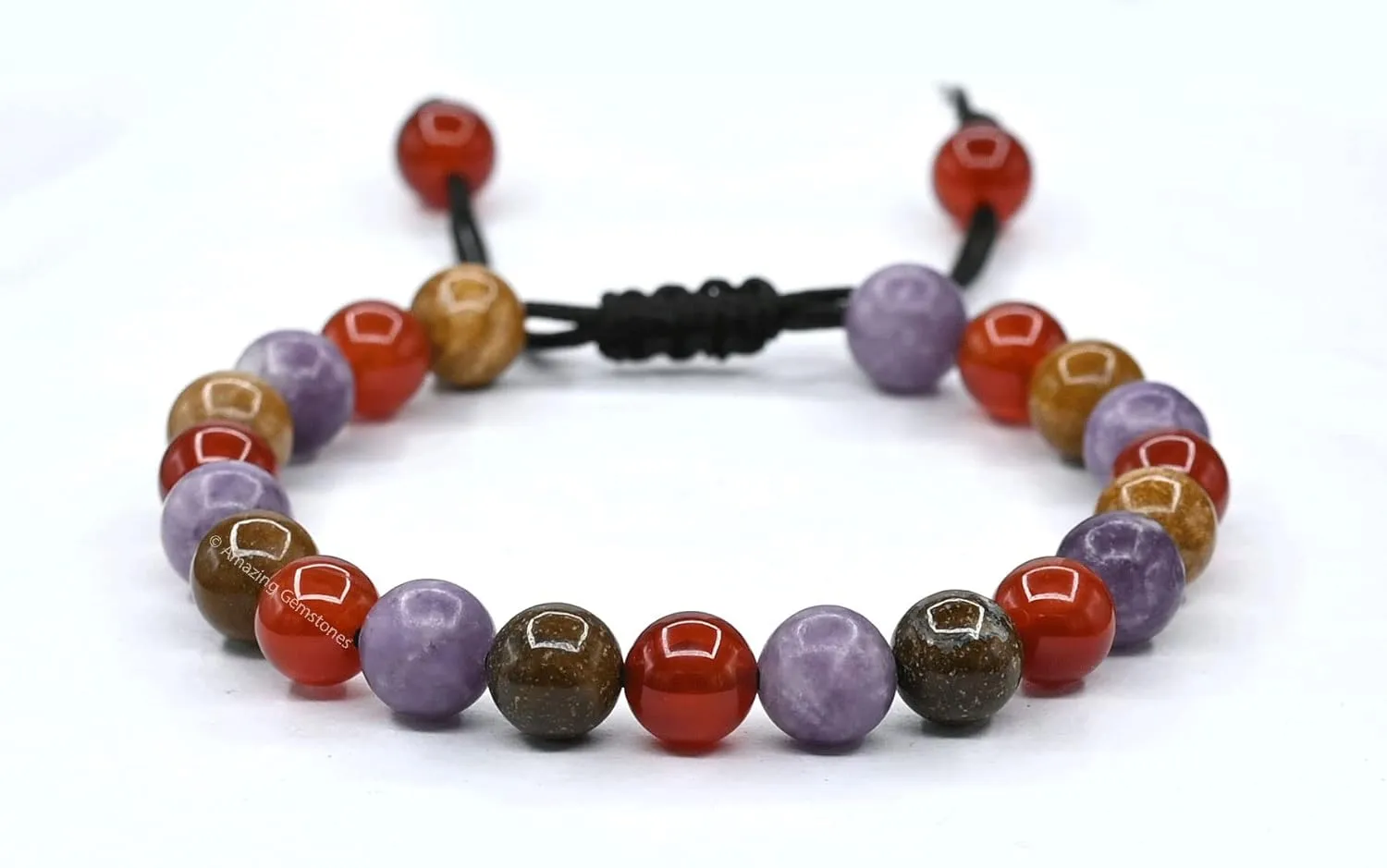 Bracelet for Teens - Yellow Jasper Lepidolite Carnelian Bracelet Set for Men Women Healing Calming Anxiety Stress Relief Gifts Pulseras Para Hombres Mujer (Adjustable) (Teenagers)