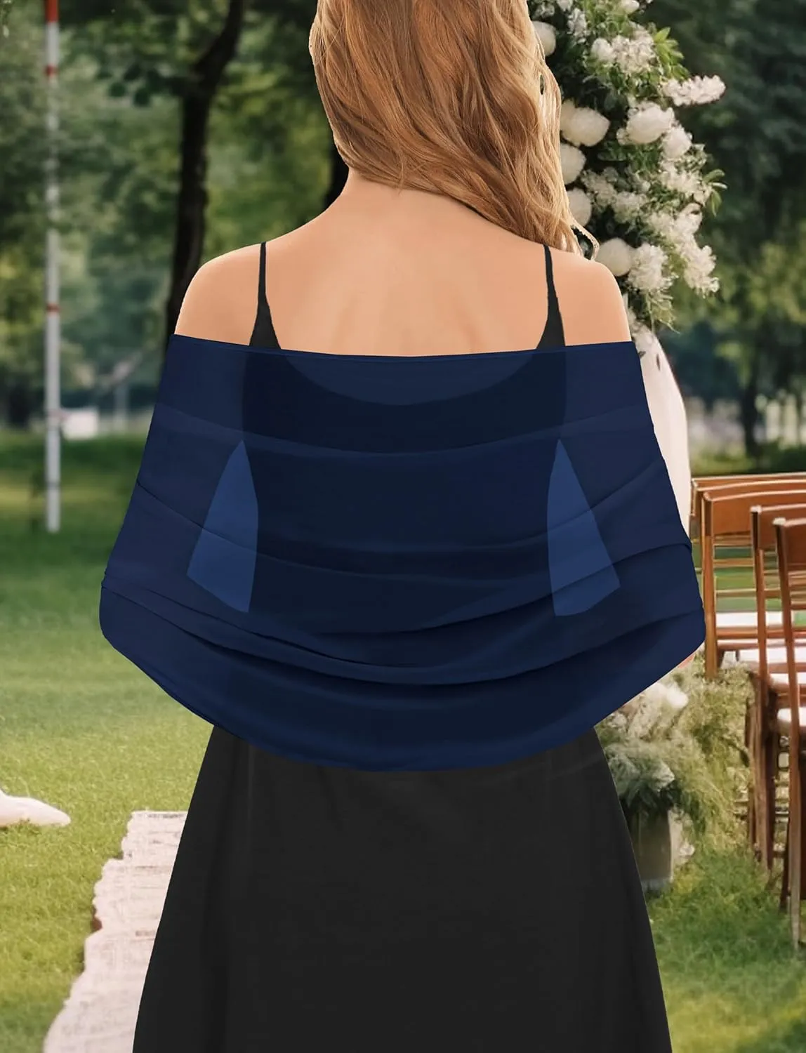 CHICGAL Women's Scarf Shawls and Wraps for Evening Dress Wedding Party Bridal Scarves Sarong Cover Ups