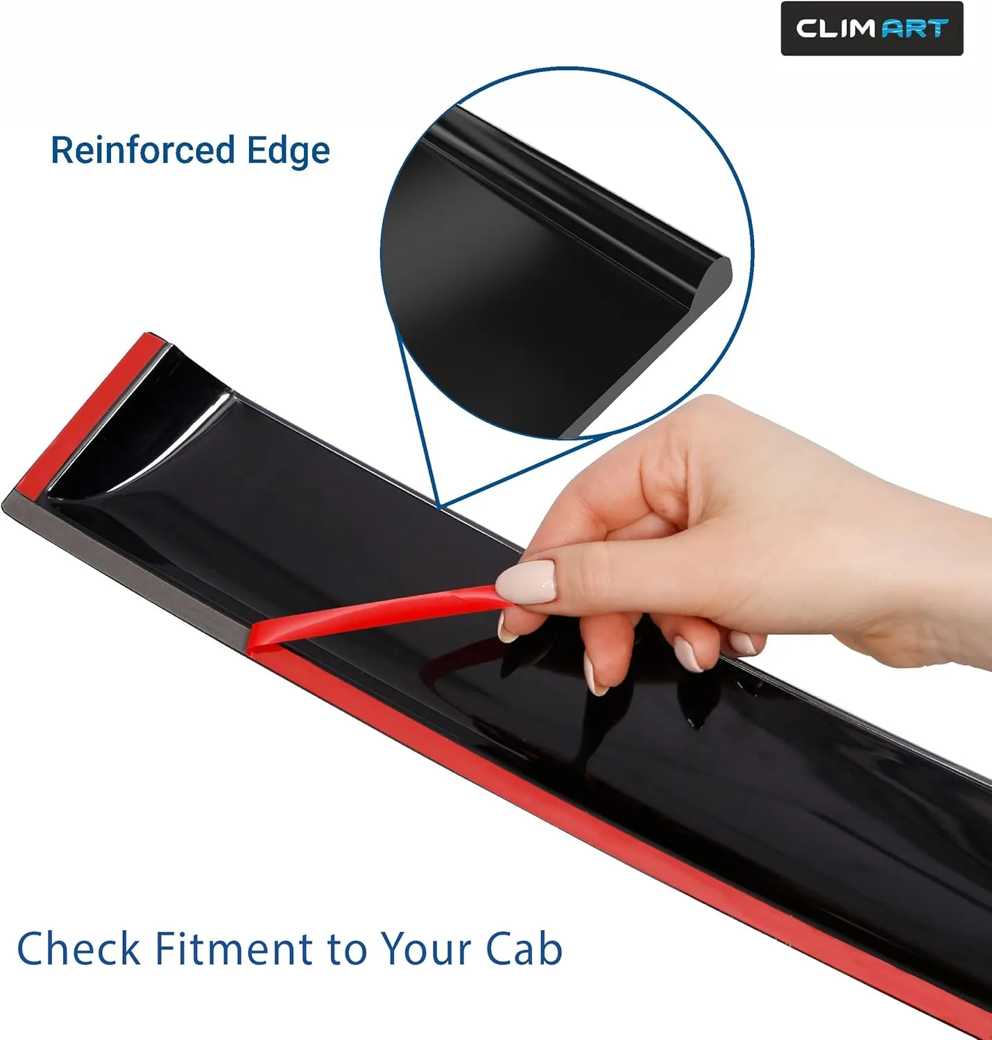 CLIM ART Incredibly Durable Rain Guards Compatible with Rogue Sport 2017-2022, Original Tape-on Window Deflectors, Vent Deflector, Vent Window Visors, Dark Smoke, Car Accessories, 4pcs- 617017LP