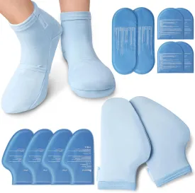 Cold Therapy Socks & Gloves for Chemotherapy Neuropathy, Chemo Care Package for Women and Men, Foot & Hand Ice Pack Wrap for Plantar Fasciitis, Carpal Tunnel, Arthritis Hand Pain Relief, L