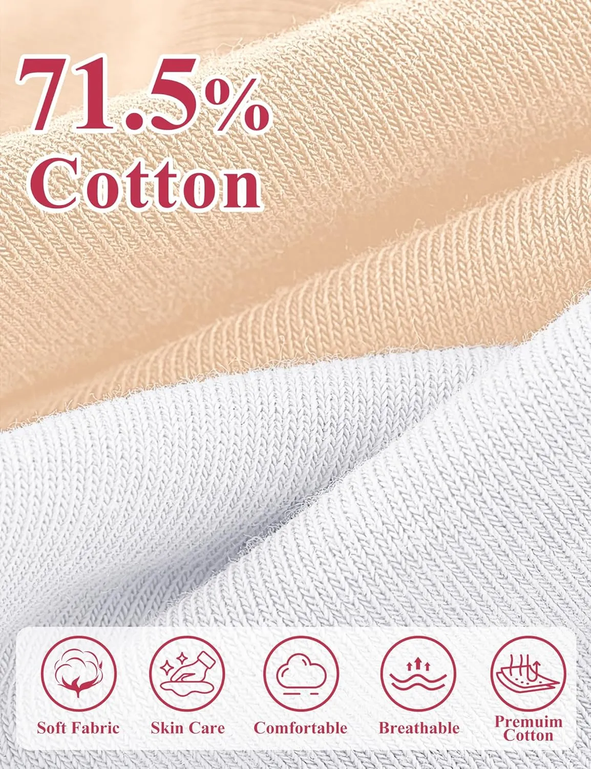 DIBAOLONG Womens No Show Socks Non Slip Flat Boat Line Low Cut Socks (6-12 Packs)