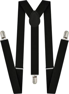 Dibi Mens Suspender with 3 Strong Clips Adjustable Braces
