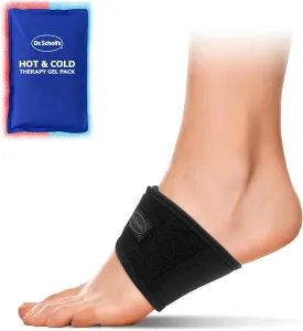 Dr. Scholl's Hot & Cold Adjustable Arch Sleeve, Dual Temperature Therapy Designed for Custom Arch Support, Lightweight Foot Arch Support and Foot Pain Relief (Adjustable Fit)