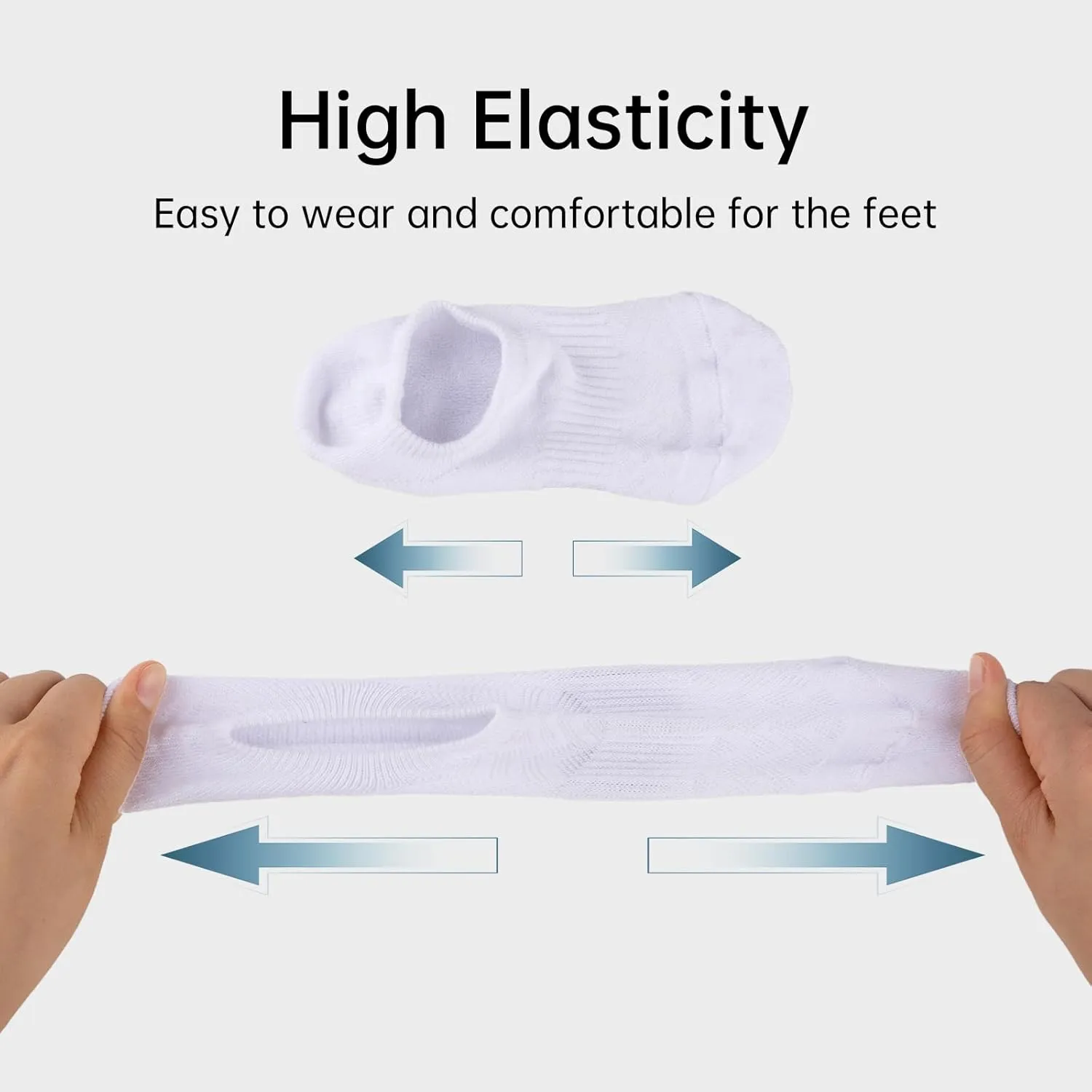 Eallco No Show Cotton Athletic Socks for Women - Low Cut, Ankle No Slip, Invisible Running Cushioned - 6 Pairs