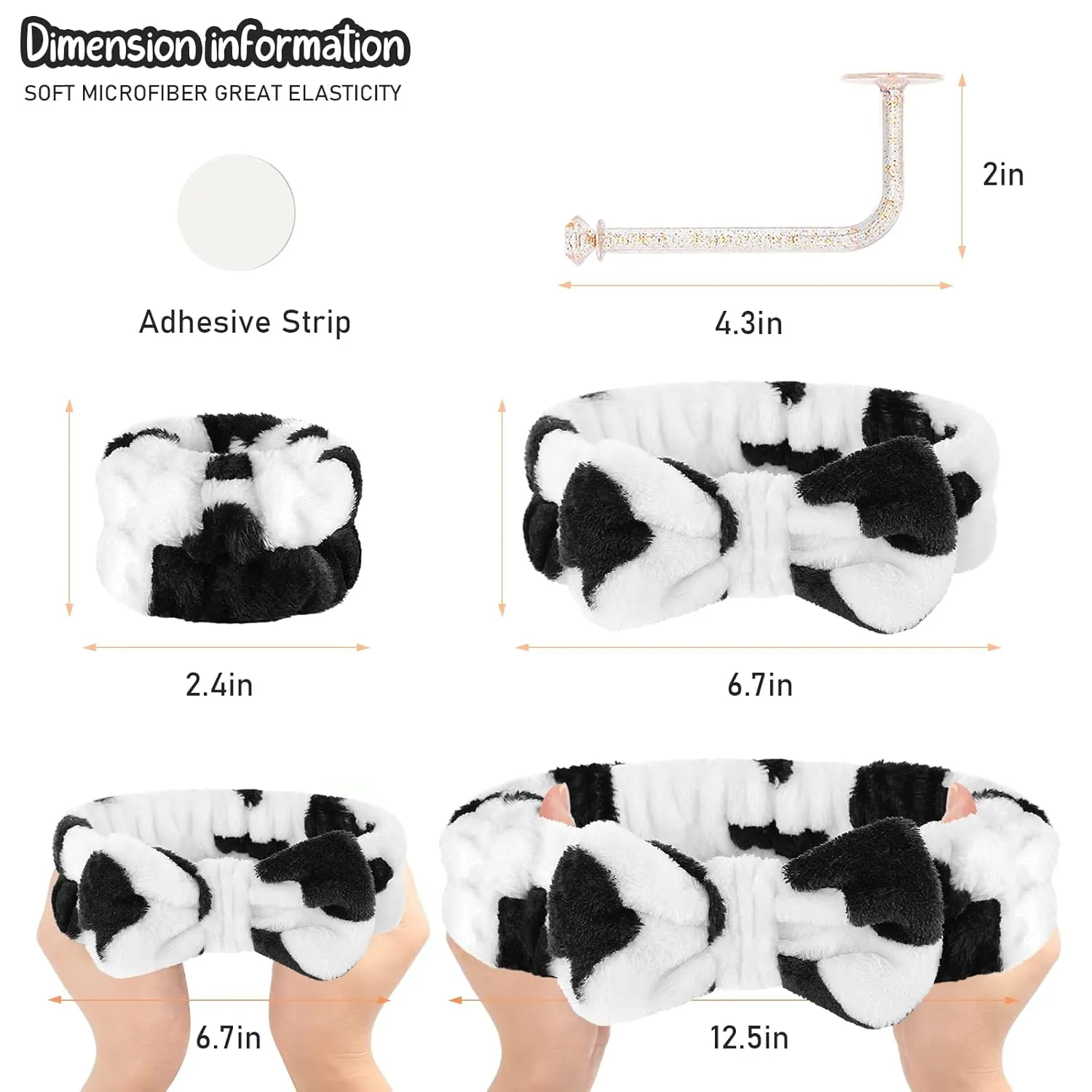 Face Wash Headband and Wristband Set, Microfiber Wristbands for Washing Face Absorbent Spa Wristbands, Great Elasticity, Soft and Breathable, Fitness Enthusiasts, Skin Care Lovers