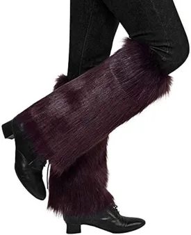 Faux Fur Leg Warmers - Womens Winter Warm Fur Boot Cuffs Covers, Cozy, Christmas, Halloween, Unicorn, Hippie Costume