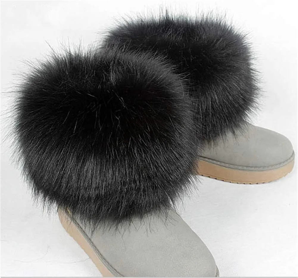 Faux Fur Wrist Cuffs Arm Leg Warmers Winter Boot Cuffs Warm Band Ring For Women