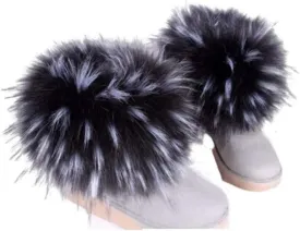 Faux Fur Wrist Cuffs Arm Leg Warmers Winter Boot Cuffs Warm Band Ring For Women