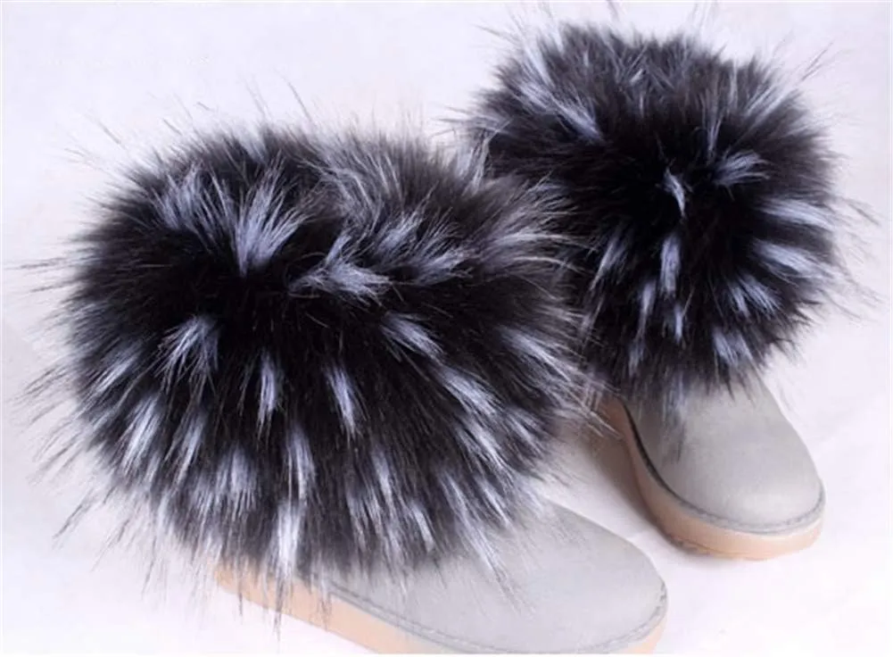 Faux Fur Wrist Cuffs Arm Leg Warmers Winter Boot Cuffs Warm Band Ring For Women