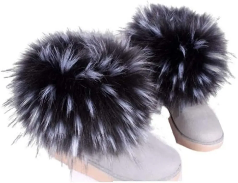 Faux Fur Wrist Cuffs Arm Leg Warmers Winter Boot Cuffs Warm Band Ring For Women