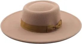 Fedoras Hat for Women Men Flat Top Bow Jazz Hat Colorful Unisex Wide Brim Panama Hats Light Khaki 56-58cm Fedoras Hat for Women Men Flat Top Bow Jazz Hat Colorful Unisex Wide Brim Panama Hats Light Khaki 56-58cm