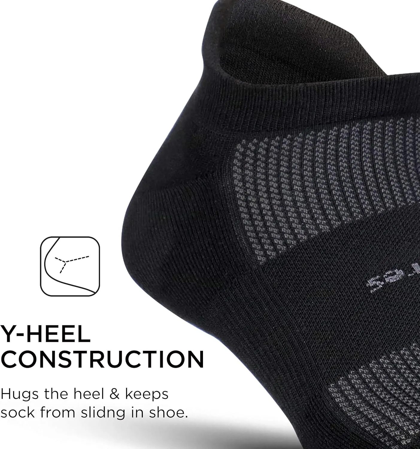 Feetures High Performance Max Cushion Ankle Sock - Tab Socks for Women & Men with Heel Tab