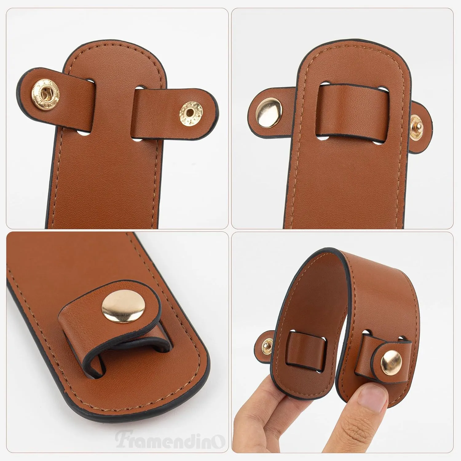 Framendino, Replacement Shoulder Strap Pad Adjustable Detachable Leather Cover for Bag